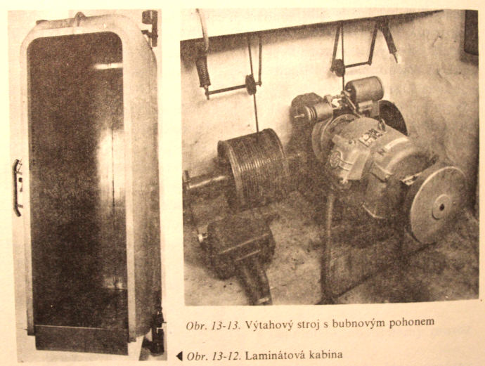 výtahy - strojovna