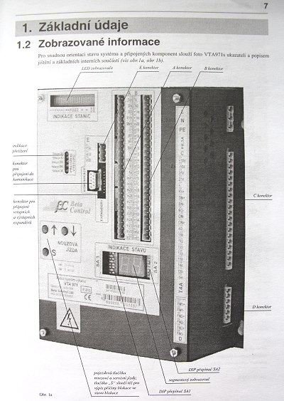 Schema zapojení výtahu